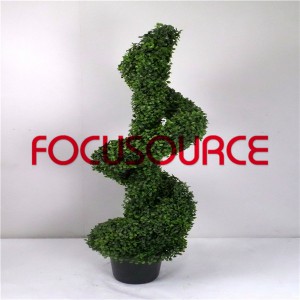 Umělý Boxwood Topiary Spiral Tree -HY08103-J3-H120-022