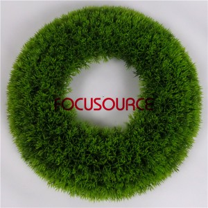 Artificial Grass Wreaths-HY0947S-40cm