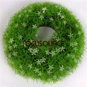 Artificial Grass Wreaths-HY0948S-28cm