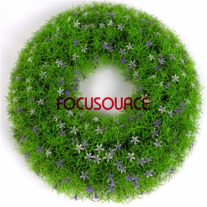 Artificial Grass Wreaths-HY0948S-42cm