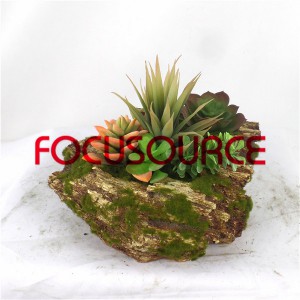 Artificial Succulent Plants Bonsai-SM018KM-O-036