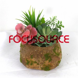 Artificial Succulent Plants Bonsai-SM007KM-O-014