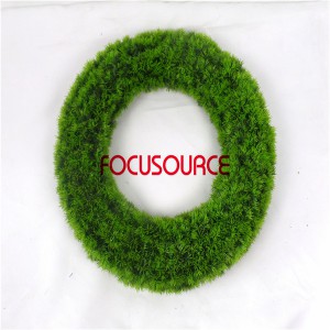 Artificial Grass Wreaths-HY0947S-B-Φ55-091