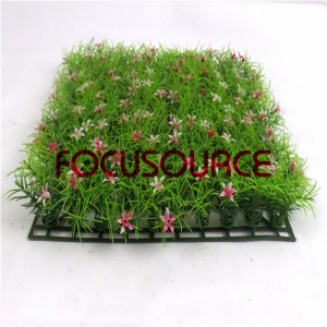 Artificial Grass Carpet -HY0948S   25X25CM GN001 with red flowers