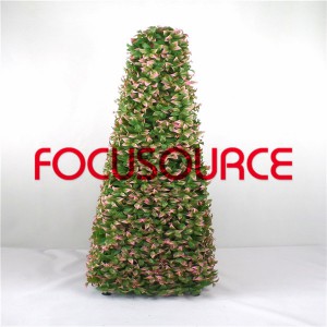 Artificial Grass Tower With Flower-HY295-J1-H120-021