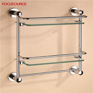 Double Glass Shelf With Bar-3513