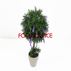 Artificial Grass Ball Bonsai-H40cm20cm Mini Lavender Bonsai