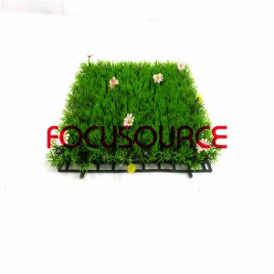 Grass Artificial Turf-HY0947S 4 pedi incù rosa è fiore ghjallu 25X25CM GN001