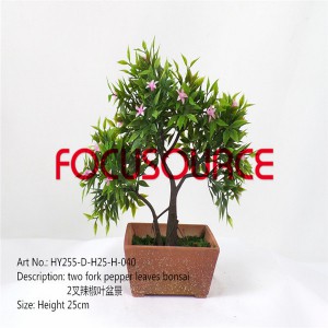 Artificial Small Bonsai Tree-HY255-D-H25-H-040