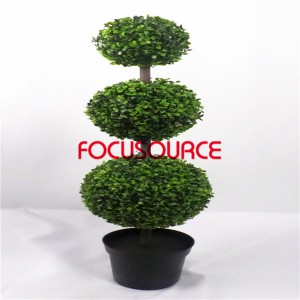 Artificial Grass Ball Bonsai-H100CM 3 Layers Milan 3 Balls 18+22+30CM Bonsai