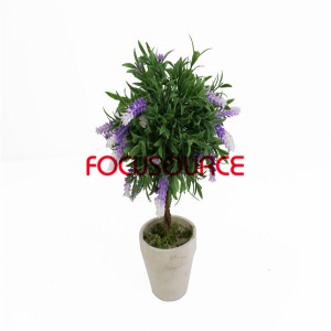 Keunstgers Ball Bonsai-H15cm Mini Lavendel gers bal Potted