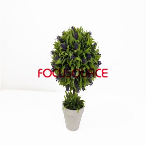 Artificial Grass Ball Bonsai-H48cm26cm 8 Leaves iLavender Bonsai