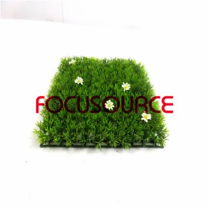 Grass artifisialy Turf-HY0947S 4 tongony tamin'ny voninkazo fotsy 25X25CM GN001