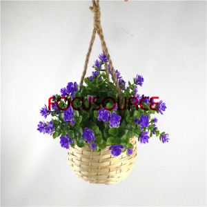 Sztuczna Hanging Basket roślin-HY136-H-19-HG-040 PU3