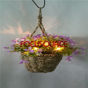 Artificial Hanging Basket Plant With LED Lighting