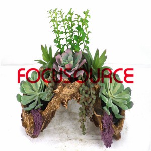 Artificials Plantes suculentes Bonsai-SM006K-O-011