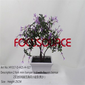 Artificial Small Bonsai Tree-HY317-D-H25-H-027 SAND