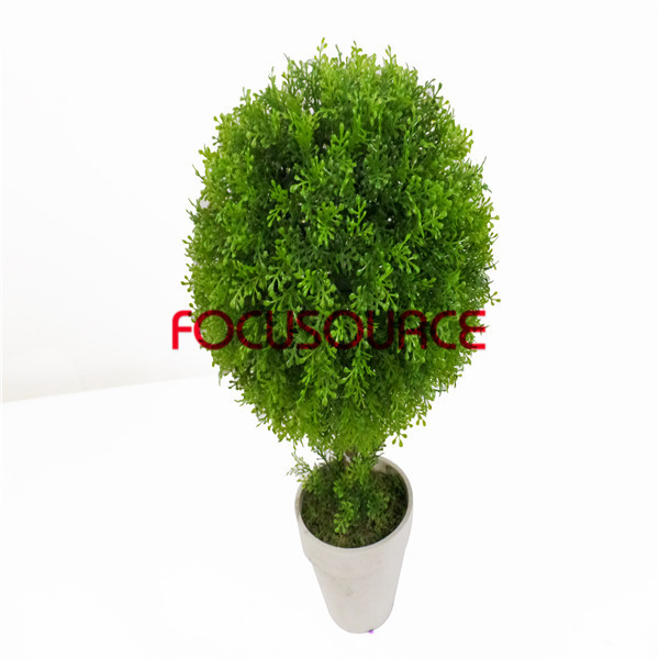 Best Price on Horse Ear Nets -
Artificial Grass Ball Bonsai-H50cm28cm 6 layers Coriander Bonsai – Focusource detail pictures