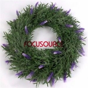 Artificial Grass Wreaths-HY222-36CM -GN + PU